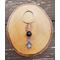 Amethyst and Black Tourmaline Protection Amulet Hamsa Keychain by Rock My Zen