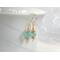Aqua chalcedony and 14K gold filled earrings by MariesGems.