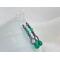 Faceted green onyx and faceted hematite earrings in sterling silver by MariesGems.