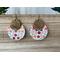 Wood and acrylic boho flower earrings