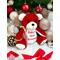 Red Memory Bear with Embroidery Babys First Christmas