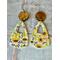 Boho Wood and Acrylic Drop Earrings