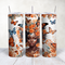 Black Girl Magic 20oz Tumbler, Butterfly and Orange Floral Inspire Me Positiv