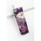 Purple Floral 20oz Tumbler, 3D Flower Design