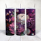 Purple Floral 20oz Tumbler, 3D Flower Design