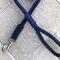 blue and black paracord dog leash 6 ft long with extra handle