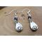 Dainty Lotus Dangle Drop Earrings with Sterling Silver Ear wires by Rock My Zen