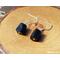 Natural Black Tourmaline Dangle Drop Earrings with Sterling Silver Ear wires by Rock My Zen