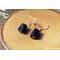 Natural Black Tourmaline Dangle Drop Earrings with Sterling Silver Ear wires by Rock My Zen