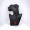 Handcrafted red heart necklace with matching dangle Geary earrings jewelry set.