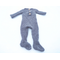Newborn to 3 months cozy footie bodysuit with wooden buttons or snaps