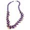Handmade Purple Pink Shaggy Spiral Beadweaving Necklace