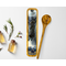 Olive Wood Spoon Rest & Spoon Set: Handcrafted resin art and painted moose in meadow and mountains, 12.5x2.75", unique gift, functional art.
