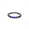 Ashur Designs "Orion's Belt" Natural Gemstone Bracelet, Lapis Lazuli and Polished Onyx 10mm