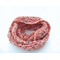 Speckled yarn knit scarf pink background with multicolor rainbow speckles
