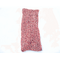 Speckled yarn knit lace scarf pink background with multicolor rainbow speckles