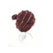Handknit Beanie Hat with Pom Gingerbread color composition