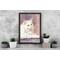White cat in black frame