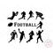 Football Silhouettes SVG and Clipart Bundle