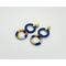Colorful circles drop earrings