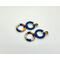 Colorful circles drop earrings
