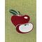 Red Apple on an Olive colored Towel