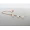 Moonstone Y Necklace, Rose Gold Bridal Jewelry
