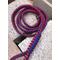 red and blue paracord slip lead for dogs 6'