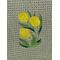 Small group of yellow tulips on a Green Mist Towel