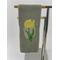 Green Mist towel with yellow tulip on plaque