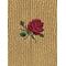 Red and Pink Rose on Butter colored towel