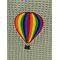 Striped Hot Air balloon on Green Mist colored Towel