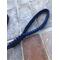 60" Black and Blue Paracord Slip Lead for dogs, Oak Flat Collection
