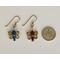 Butterfly earrings size