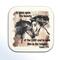 Refrigerator magnet featuring a black and a white horse with heads touching with text of Psalm 27:4.