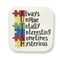 Picture of colorful kitchen magnet promoting autism awareness. Always Unique Totally Interesting Sometimes Mysterious