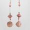 White Copper Enamel Long Dangle Fish Earrings