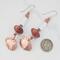Fish White Copper Enamel Dangle Earrings