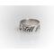 side view of sterling til death ring