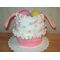 Easter Crochet Cupcake Purse, Pink and White