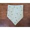 Over the Collar Dog Bandana, Reversible - Flying Bees and Bones - Bee side folded