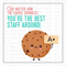Cookie-Themed Instant Download Appreciation Tag for Staff Gifts, Thank You for All You Do Tags, Printable Thank You Cards for Employees, Digital Best Staff Cookie Gift Tag