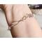 Rainbow Fluorite Sterling Silver Bracelet on wrist clasp view