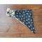 Scrunchie Reversible Dog Bandana - Baseballs and Paw Prints - folded on paw print side