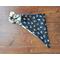 Scrunchie Reversible Dog Bandana - Baseballs and Paw Prints - folded on paw print side