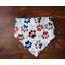 Scrunchie Reversible Dog Bandana - Patriotic Paw Prints and Small Bone and Paw Prints sides folded in