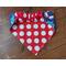 Reversible Scrunchie Dog Bandana - Anchors and Polka Dots - back with scrunchie band showing