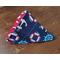 Reversible Scrunchie Dog Bandana - Anchors and Polka Dots - Anchor side