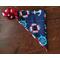 Reversible Scrunchie Dog Bandana - Anchors and Polka Dots - Anchor side folded