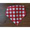 Reversible Scrunchie Dog Bandana - Anchors and Polka Dots - Polka Dot side with ends folded in